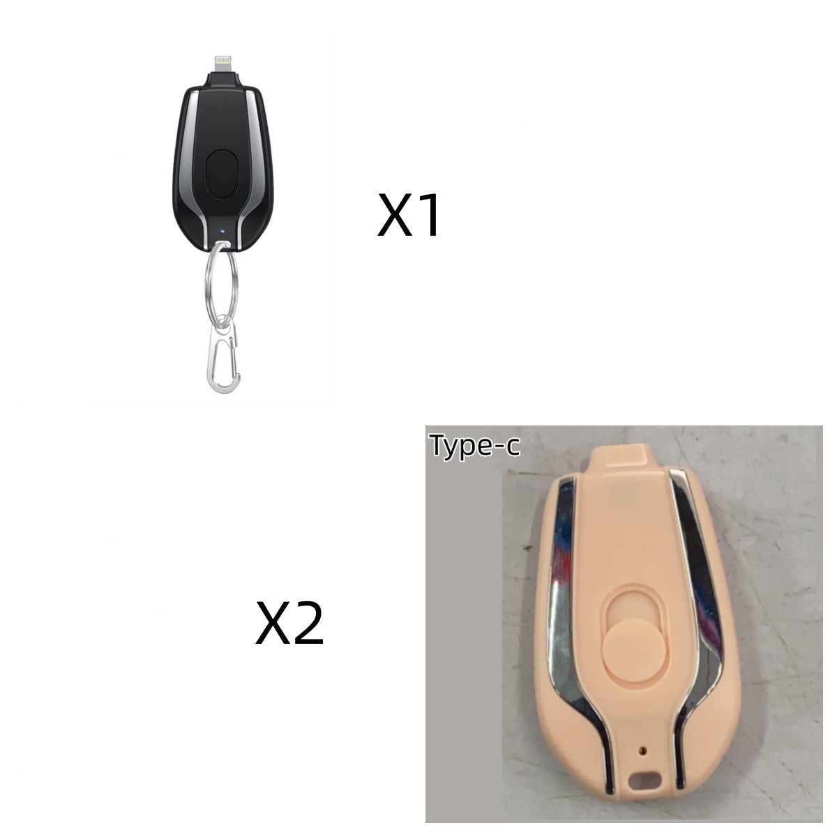 Emergency Pod Keychain Type-C Charger (1500mAh)
