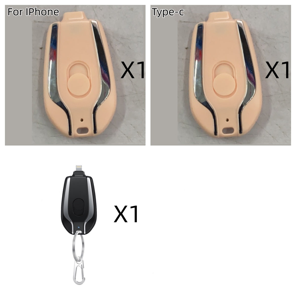Emergency Pod Keychain Type-C Charger (1500mAh)