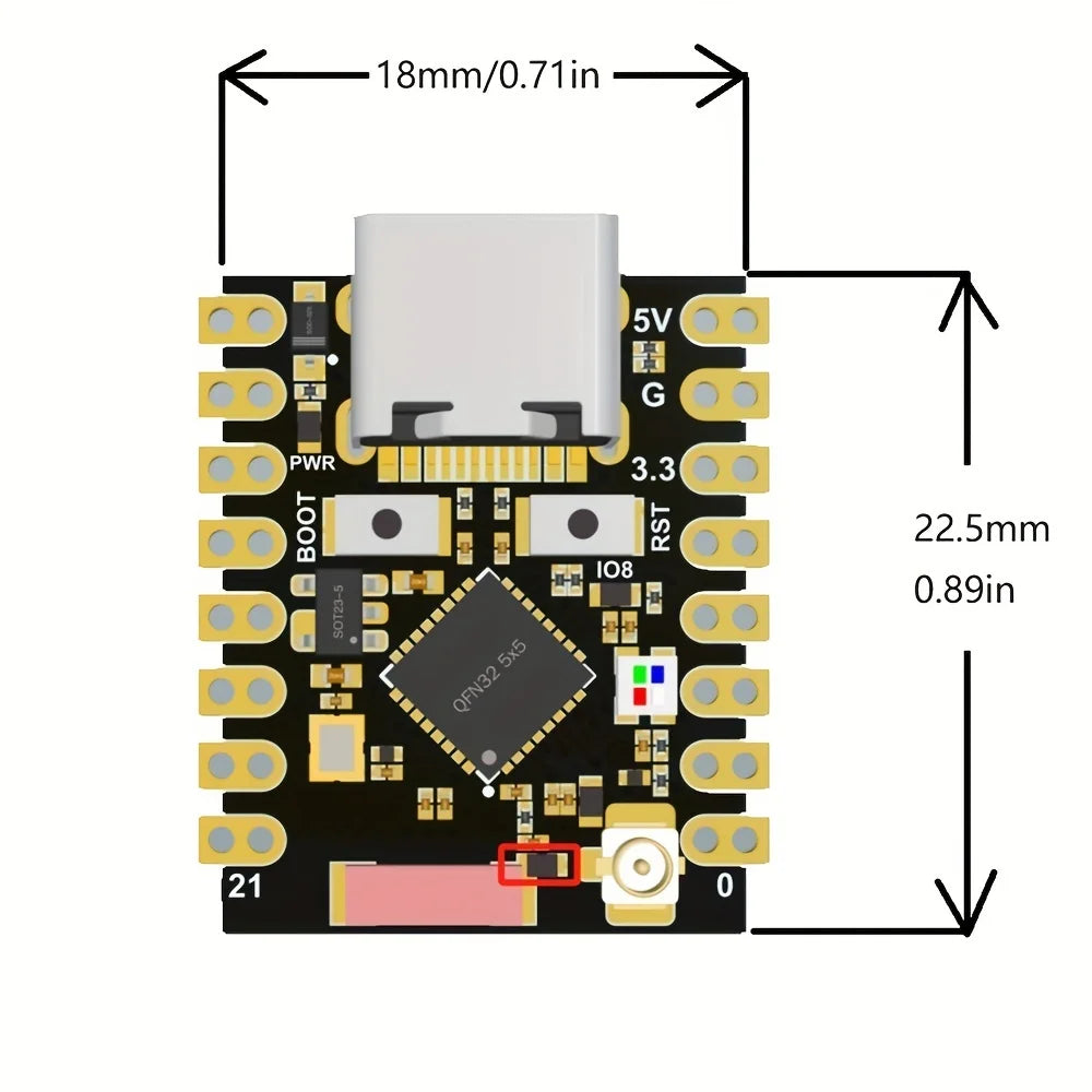 ESP32-C3 SuperMini V2 Plus IoT-ontwikkelingsbord