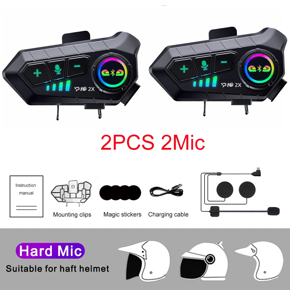 Bluetooth Motorhelm Intercom