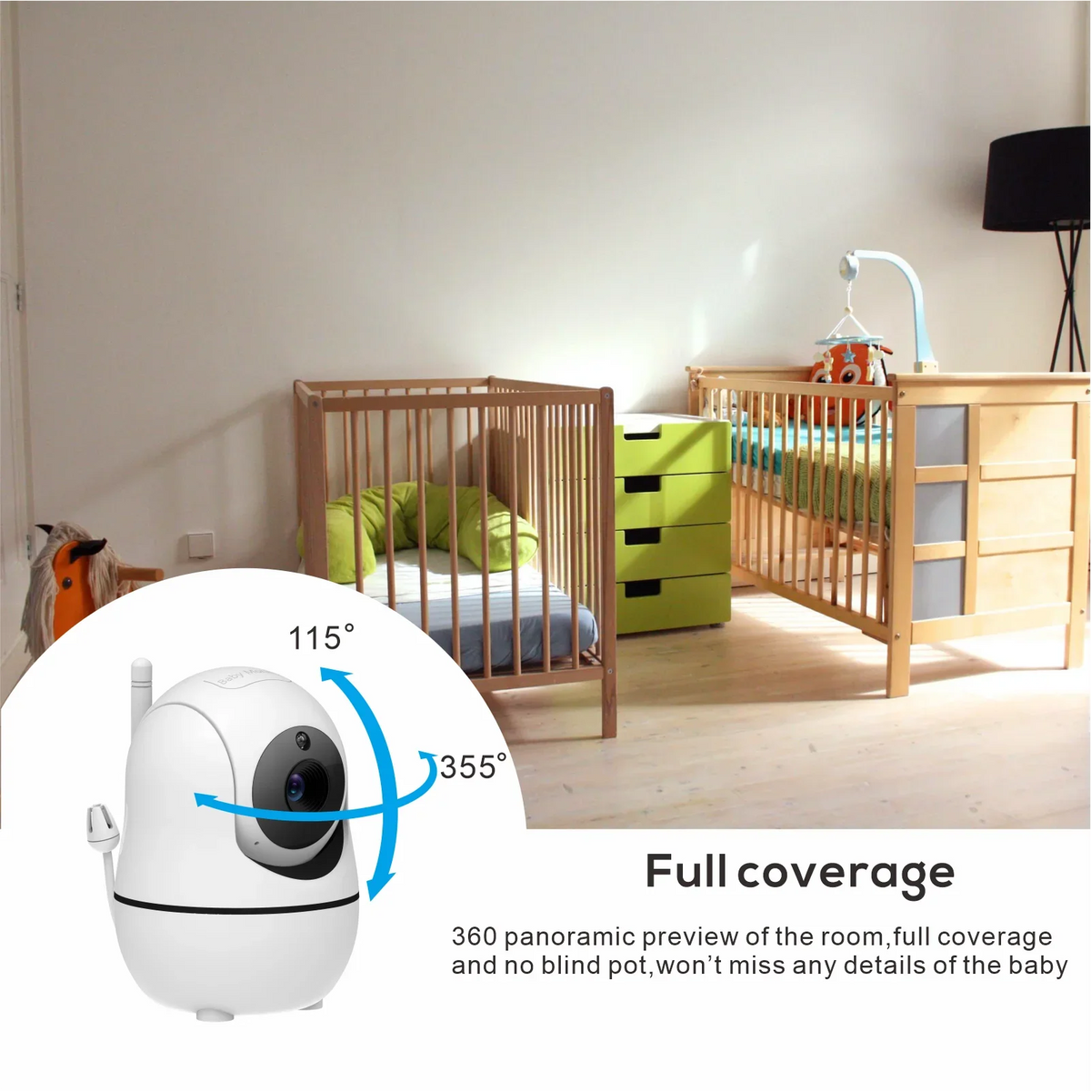 Caméra et moniteur vidéo pour bébé de 5 pouces