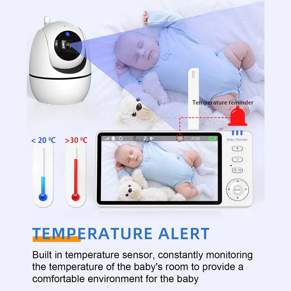 5" Video Baby Monitor With Camera