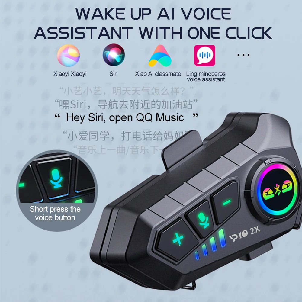 Bluetooth Motorhelm Intercom
