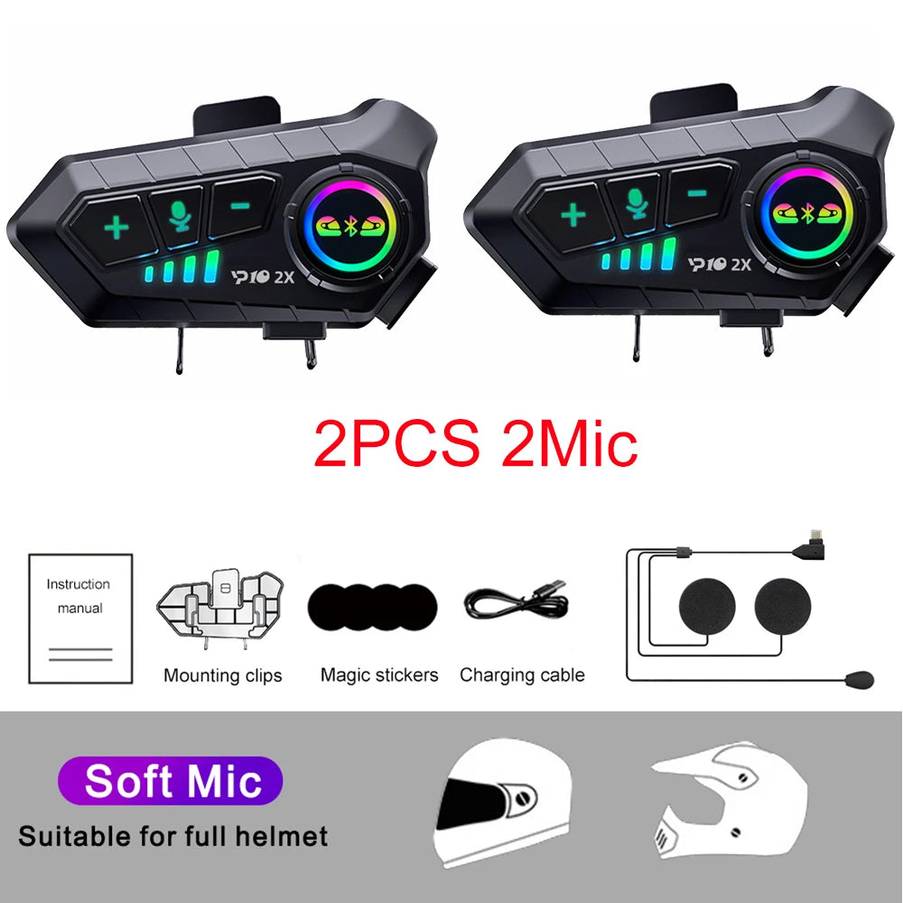 Bluetooth Motorhelm Intercom