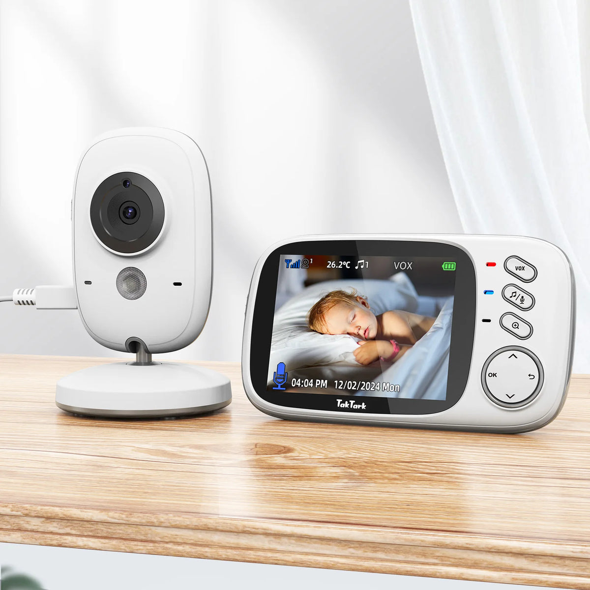 Babyphone vidéo sans fil avec berceuses