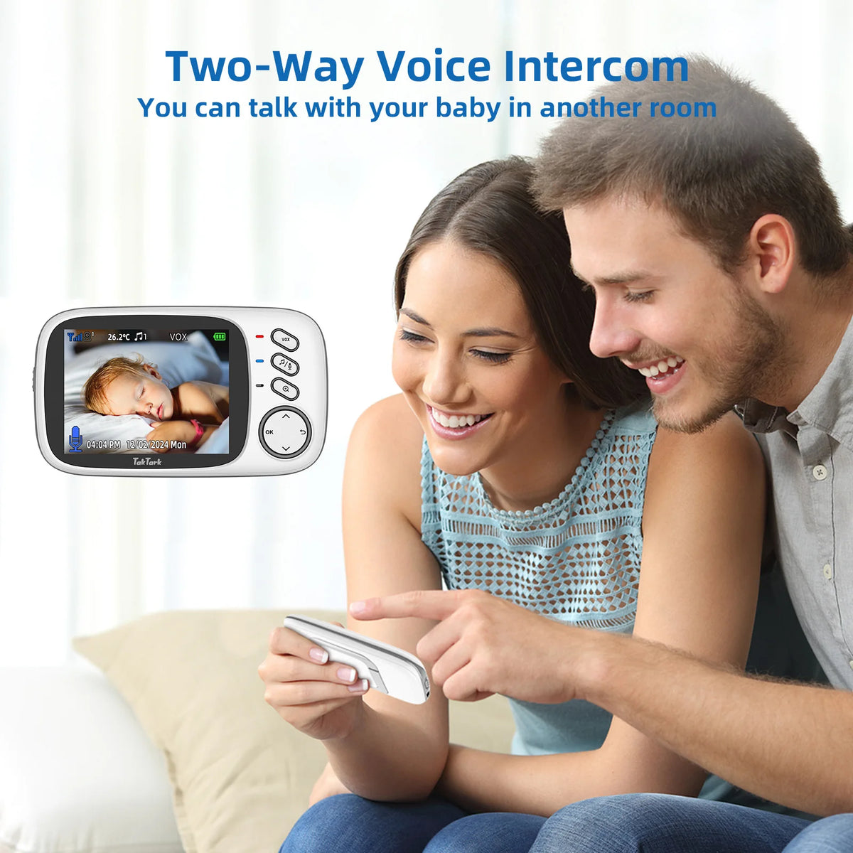 Babyphone vidéo sans fil avec berceuses