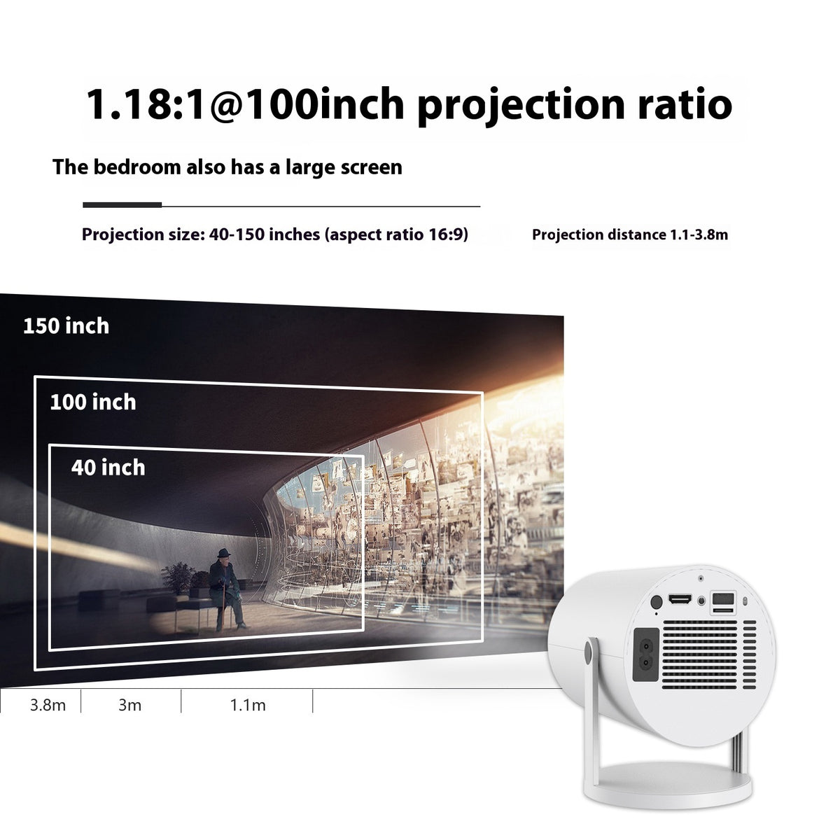 Draagbare projector voor thuis