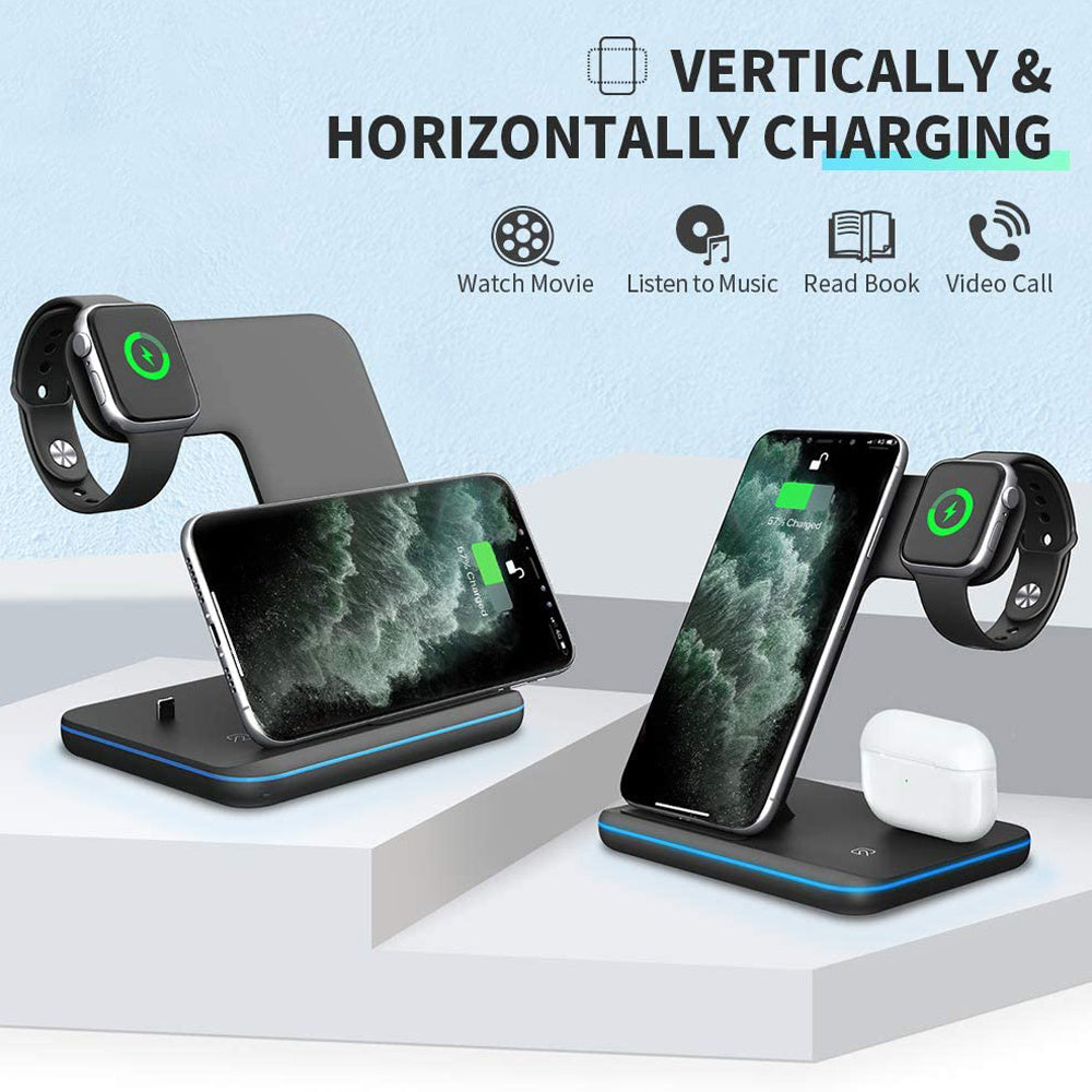 Compatible Wireless 3 in 1 Charger Stand
