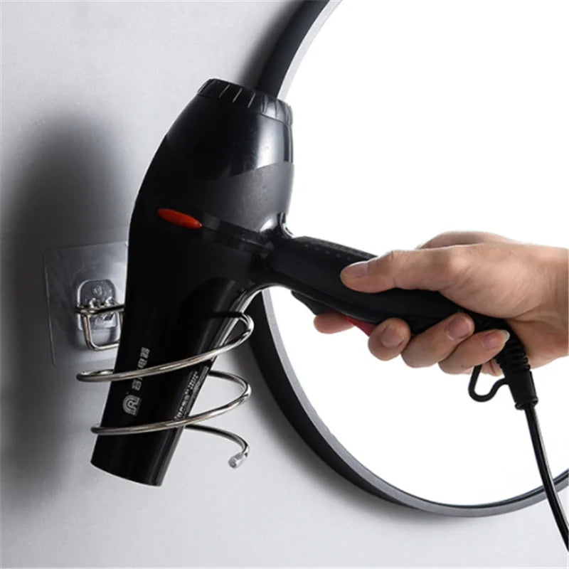 Spiral Wall Mounted Hair Dryer Storage