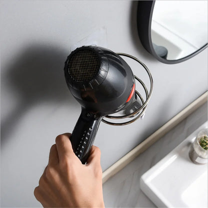 Spiral Wall Mounted Hair Dryer Storage