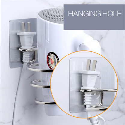 Spiral Wall Mounted Hair Dryer Storage