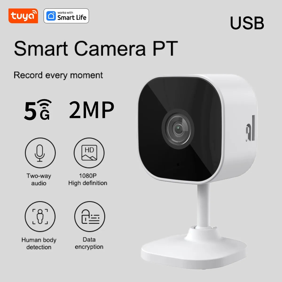Slimme 1080p Wi-Fi Smart Home Beveiligingscamera 2MP