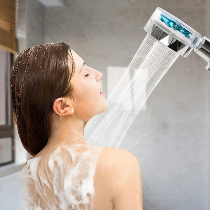 360 Degrees Rotation Turbo Fan Shower Head