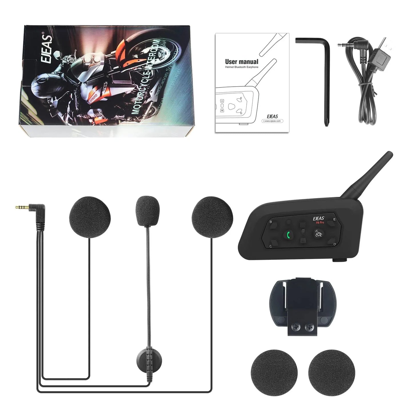 Motorfiets Intercom Helm Bluetooth Headset