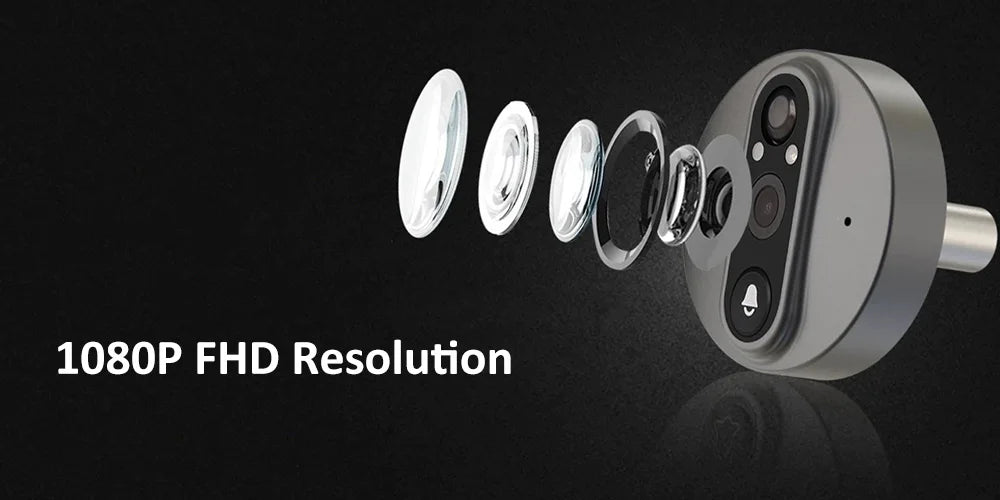 Sonnette de porte intelligente WiFi 3MP 1080P