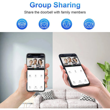 Sonnette vidéo sans fil 1080P