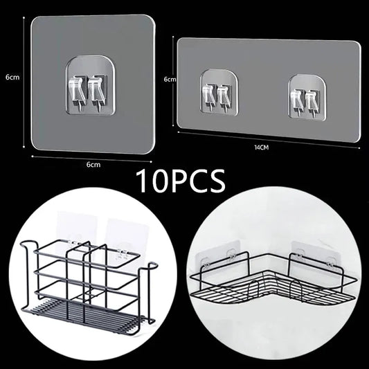 10PCS Transparent Hanging Shelf